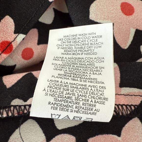 Cabi Harmony Retro Pink Floral V-Neck Blouse #5347 Size Medium - Picture 10 of 10